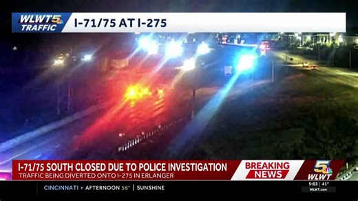 Deadly collision closes I-75 southbound lanes, near I-275 interchange, in Erlanger