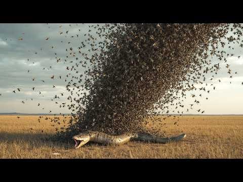 Army Insects vs King Cobra : Millions of Insects Moving as One Unstoppable Force