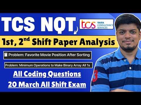 🔥TCS All New Coding Questions | Shift -1 & 2 Analysis | TCS NQT 2026 Complete Paper Analysis