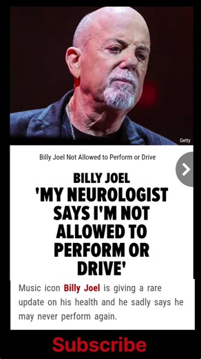 Billy Joel Reveals Why He Can't Perform Right Now