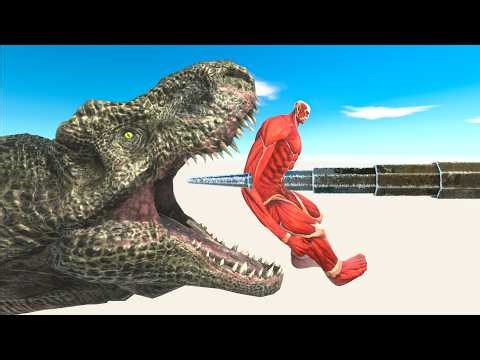 Dinosaur Head & Colossal Titan Trap - Animal Revolt Battle Simulator