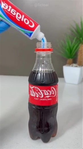 Coca-Cola + Toothpaste Experiment 😱 You Won’t Believe This Reaction! #Shorts