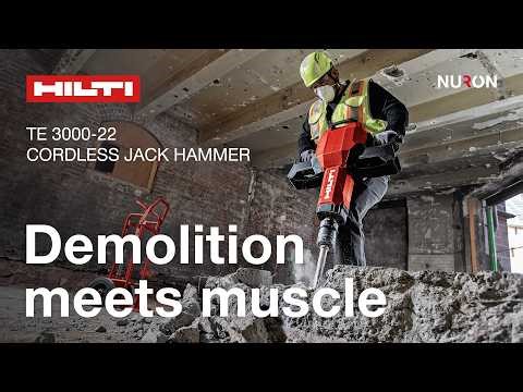 Break Up to 1.8 Tons on One Charge | Hilti TE 3000-22