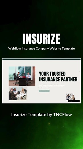 Webflow Template For Insurance Company Website - Insurize