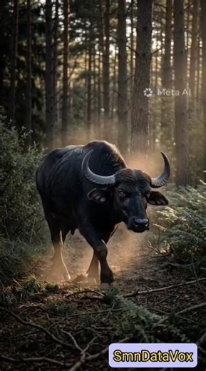 Wolf Attacks Baby Calf 😱 Mother Buffalo’s Revenge is Brutal 🐃🔥 #Shorts #viral #buffalo #wolf #story