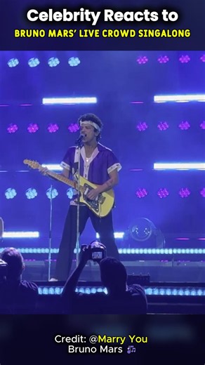Celebrities React to Bruno Mars' Marry You Live Crowd Singalong