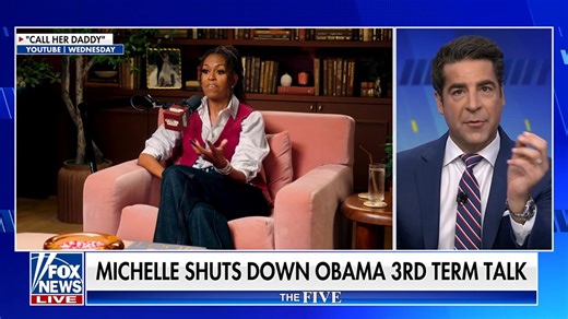 "She basically said Barack is too tired and old for another term." @jessewatters discusses Michelle Obama's appearance on "Call Her Daddy" | The Five