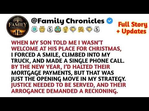 My Son Said I Wasn't Welcome for Christmas—I Smiled, Turned Around, and Never Came Back Again