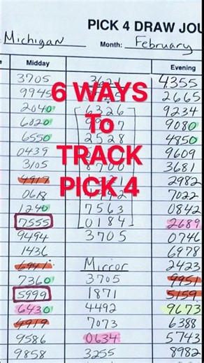 Are You Tracking Pick 4 Numbers Like This? 👀