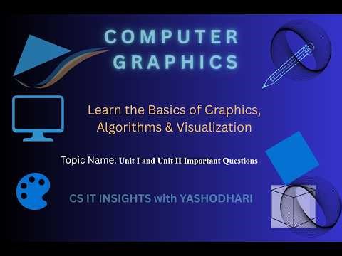 Important question on unit I Graphics Primitives &OpenGL Basics| Unit II