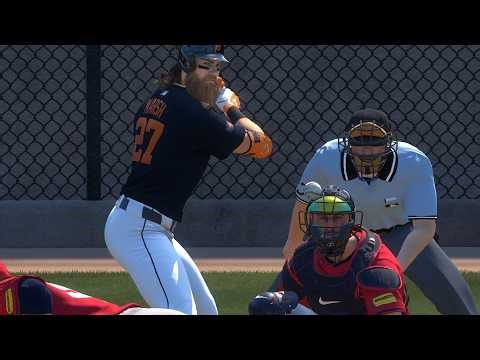 MLB THE SHOW | Braves vs Tigers – Full Game | Spring Training | S01 G09 | No Commentary