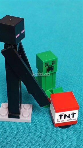 Slenderman Gift TNT To creeper‼️😂#minecraft #lego