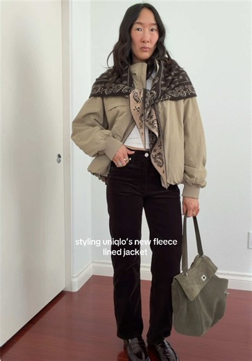 Styling Uniqlo's New Fleece Lined Jacket for Fall ☕️🍂