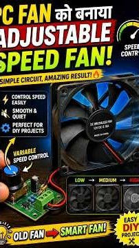 PC Fan को बनाया Adjustable Speed Fan! 😱 | Amazing Electronics DIY #PostViralt #trading #instagram