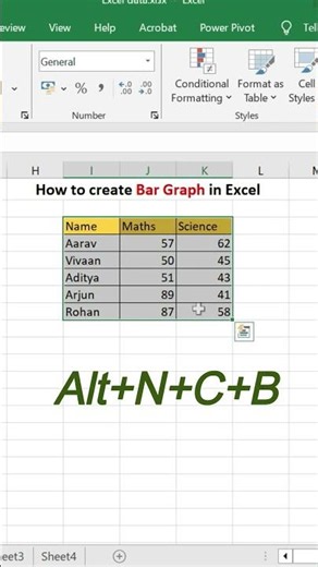How to Create a Bar Graph in Excel 📊 | Excel Tutorial #exceltips
