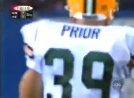 Drew Bledsoe and Terry Glenn link up for a 50 yard gain during a Monday Night Football rematch of Super Bowl XXXI.