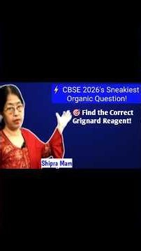 CBSE Class 12 Chemistry 2026 Grignard Reagent Question, Cyclohexyl Methanol Trick #shorts #ytshorts