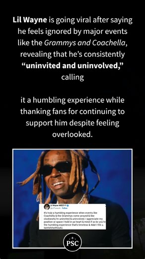 Lil Wayne Says Grammys & Coachella Ignore Him