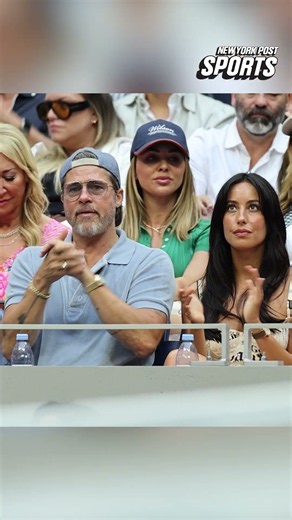 Brad Pitt and girlfriend Ines de Ramon watch the Women's US Open final #shorts