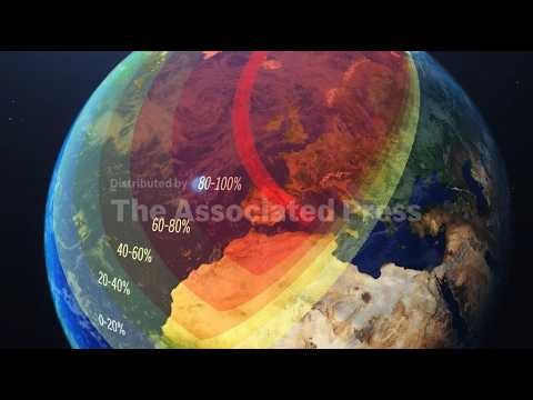 A map of the total solar eclipse in August 2026