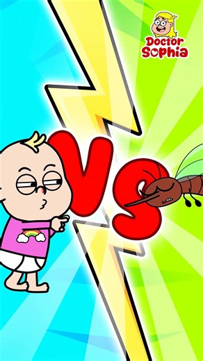 Baby vs Mosquito | Mosquito, Go Away! | Boo Boo Song | Kids Songs #shorts