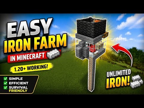 Unlimited Iron Farm 😍 | Minecraft Survival Iron Farm (Step by Step)