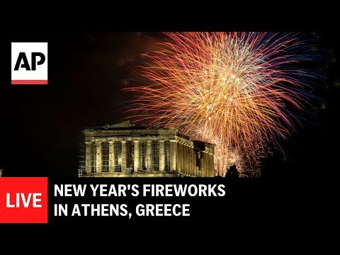LIVE: New Year fireworks in Athens, Greece