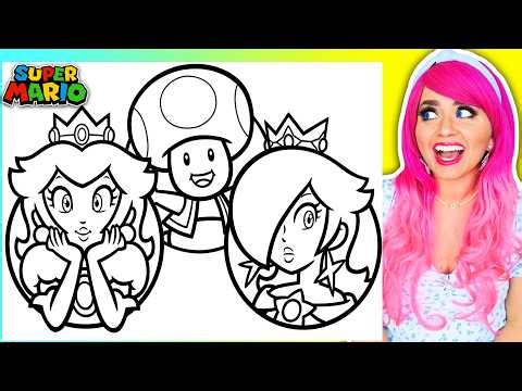 Coloring Super Mario Galaxy Movie Characters | Rosalina, Princess Peach & Toad + Ohuhu Art Markers