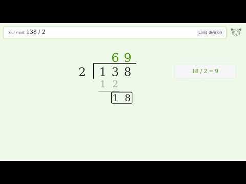 Long Division Problem 138/2: Step-by-Step Video Solution