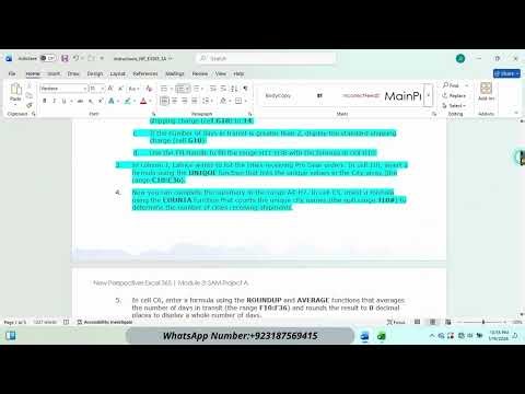 New Perspectives Excel 365 | Module 3: SAM Project A | Pro Gear