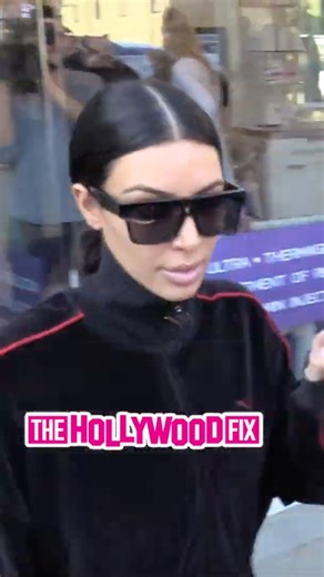 Kim, Khloe & Kourtney Kardashian Are Mobbed By Fans & Paparazzi While Leaving The Skin Clinic In LA
