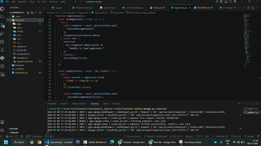#python #django #reactjs #javascript #fullstackdeveloper #webdevelopment #expensetracker #github #opentowork #100daysofcode | Niteesh Ravi