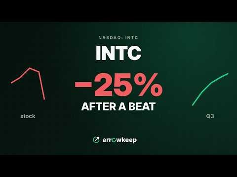 Intel beat its quarter. The stock dropped 25% pre-market. Here's why. $INTC