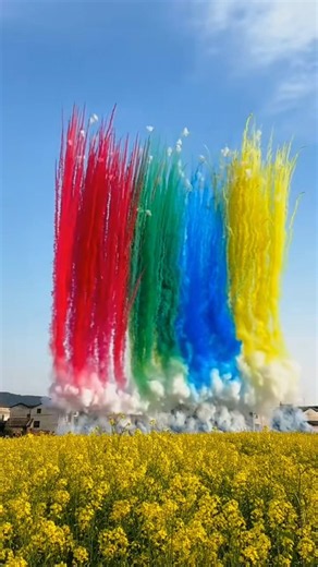 Incredible Daytime Fireworks with Colorful Smoke! 🌈✨ | Amazing Smoke Shells Show V.2 #shorts