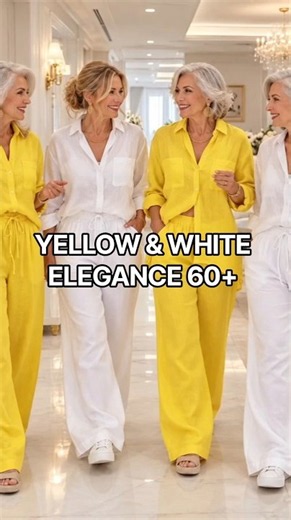 Yellow & White Outfits Over 60 | Elegant Summer Fashion