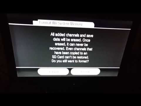 How to format Wii system memory