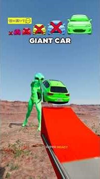 Big & Small Cars vs Giant Alien Kick & Punch #beamngdrive