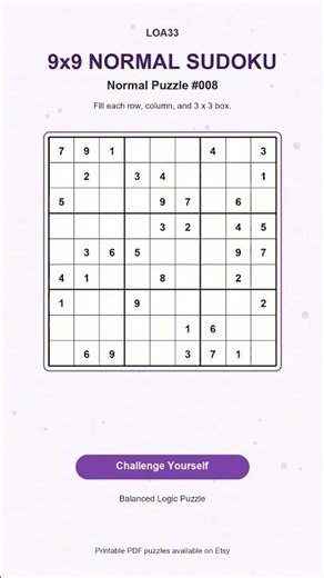 Normal Sudoku Challenge #008