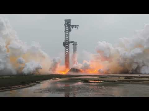 SpaceX | Booster 19 33 Engine Static Fire with Super Heavy V3