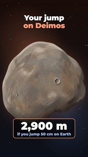 How high could you jump on the moons of Mars? #jump #deimos #mars
