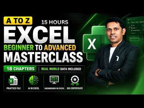 Learn Full Excel Course from Basic to Advanced with AI | Excel AI Masterclass 2026