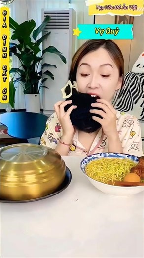 Dùng Rong Biển Giả Làm Tóc Để Chêu Đùa Anh Chồng! #mukbang #food #anuong #anvat #shorts