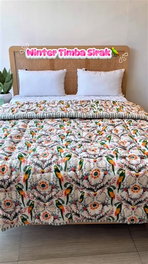 Making you & your home feel beautiful🌸 on Instagram: "Winter Timba Sirak🦜 Size: 84 x 90 inch Filling: 1 number Kapas ( Organic Cotton) Material: Malmal Cotton Making : Traditionally Hand Quilted 🤚 with Jaali Weight: 6kg Comes with Malmal Cover Sirak can be only Sun Dry ☀️ Durability: upto 10 years as you take care/ put in good condition Malmal cover is washable & Removable 𝕂𝕒𝕒𝕡𝕒 ℂ𝕣𝕖𝕒𝕥𝕚𝕠𝕟𝕤✨️ 📍Kupondole Branch 1st floor above Momoyo Building Kupondole Height, Inar Chowk Nearby Cit