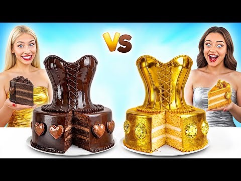 Cake Decorating Challenge Gold vs Silver | Funny Food Hacks by Multi DO Gilrs