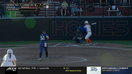 B3 | Keep them coming. 🫡Castine brings Chatfield around to complete a four-run inning.Hokies 7, Yellow Jackets 1