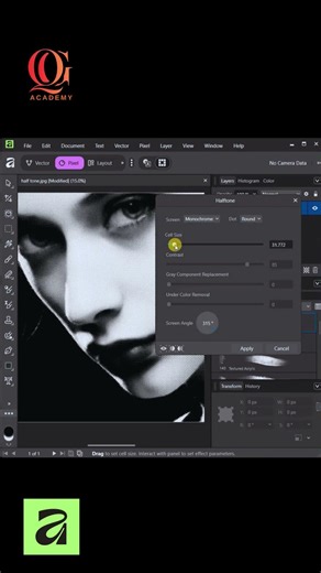 How to Create the Dotted Halftone Pattern Effect in Affinity | Quirky Graphic Academy