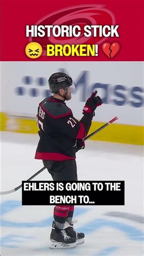 Ehlers BREAKS his goal-scoring stick! 😅