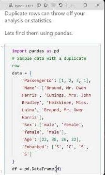 02 Find and Remove Duplicate Rows in Data with Pandas
