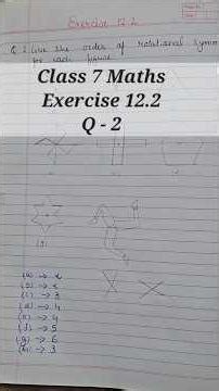 Marc 21, Class 7 Maths Ex 12.2 Q2 🔥 Rotational Symmetry Easy Trick #shorts