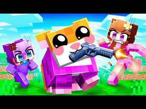 I Became a BABY HAMSTER, with a GUN in Minecraft!